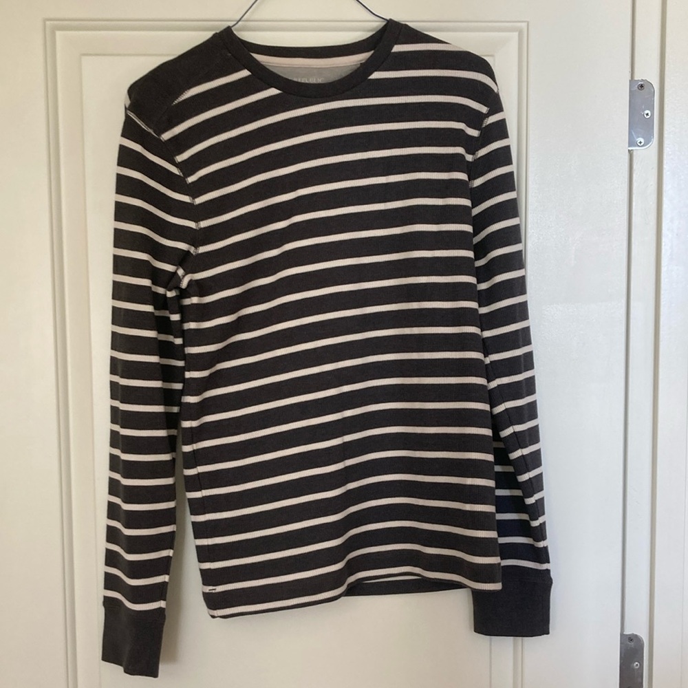 Banana Republic Striped Men's Waffle Shirt